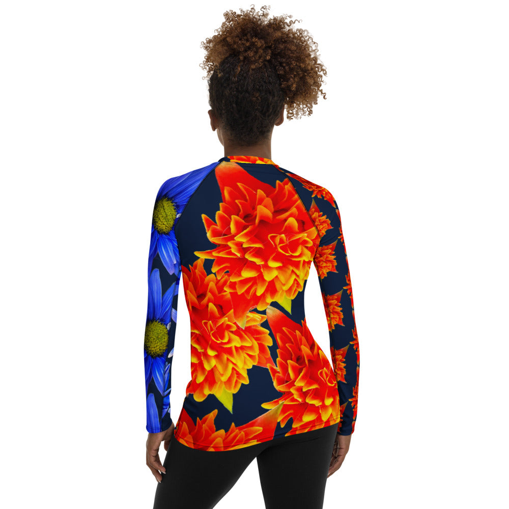 Purple Sky Orange and Blue Women's Rash Guard