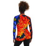 Purple Sky Orange and Blue Women's Rash Guard