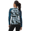 Purple Sky Blue Graphic Women's Rash Guard