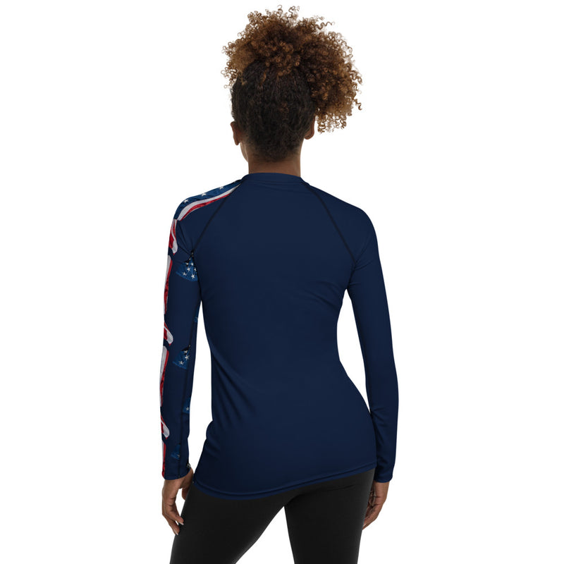 Purple Sky American Spirit Women's Rash Guard