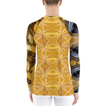 Women's Gold and Brown Rash Guard