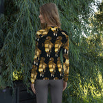 Women's Black and Gold Rash Guard