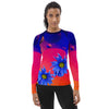 Purple Sky Women's Blue and Rose Rash Guard