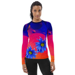 Purple Sky Women's Blue and Rose Rash Guard