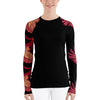 Women's Phoenix Motif Black Rash Guard