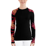 Women's Phoenix Motif Black Rash Guard