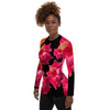 Purple Sky Red and Pink Floral Women's Rash Guard