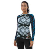 Purple Sky Blue Graphic Women's Rash Guard