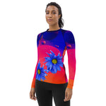 Purple Sky Women's Blue and Rose Rash Guard