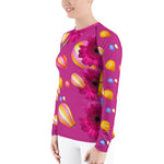 Purple Sky Light Hearted Pink Women's Rash Guard