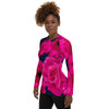 Women's Hot Pink on Navy Floral Rash Guard