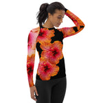 Purple Sky Orange and Black Women's Rash Guard