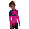 Women's Hot Pink on Navy Floral Rash Guard