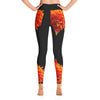 Purple Sky Black Orange Floral Print Yoga Leggings