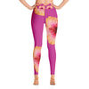 Purple Sky Pink Yellow Floral Print Yoga Leggings