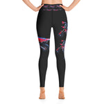 Purple Sky Black Motorcycle Print Yoga Leggings