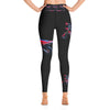 Purple Sky Black Motorcycle Print Yoga Leggings