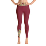 Purple Sky Burgundy Yoga Leggings