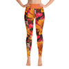 Purple Sky Red Yellow Floral Print Yoga Leggings