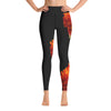 Purple Sky Black Orange Floral Print Yoga Leggings