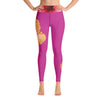 Purple Sky Pink Yellow Floral Print Yoga Leggings