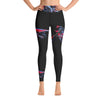 Purple Sky Black Motorcycle Print Yoga Leggings