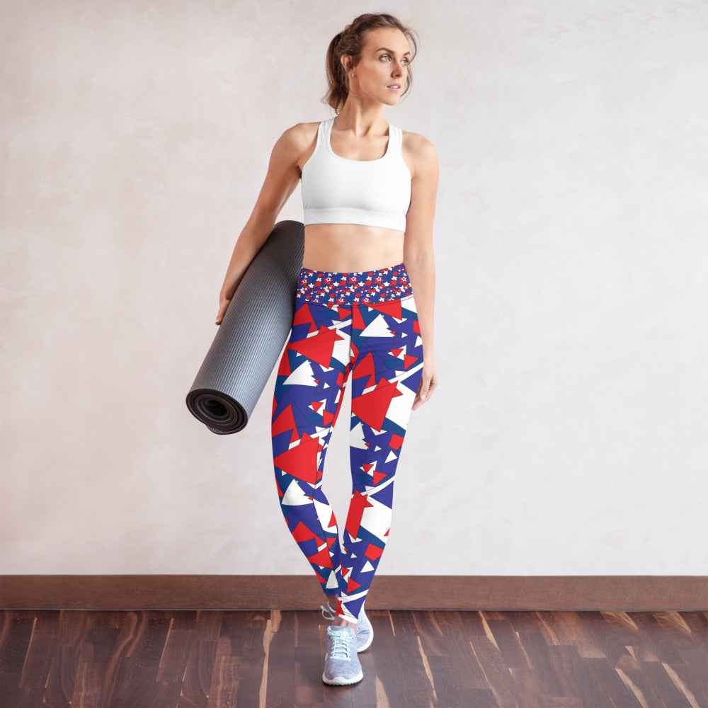 Purple Sky Patriot Print Yoga Leggings