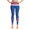 Purple Sky Blue Patriot Print Yoga Leggings