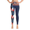 Purple Sky Blue Patriot Print Yoga Leggings