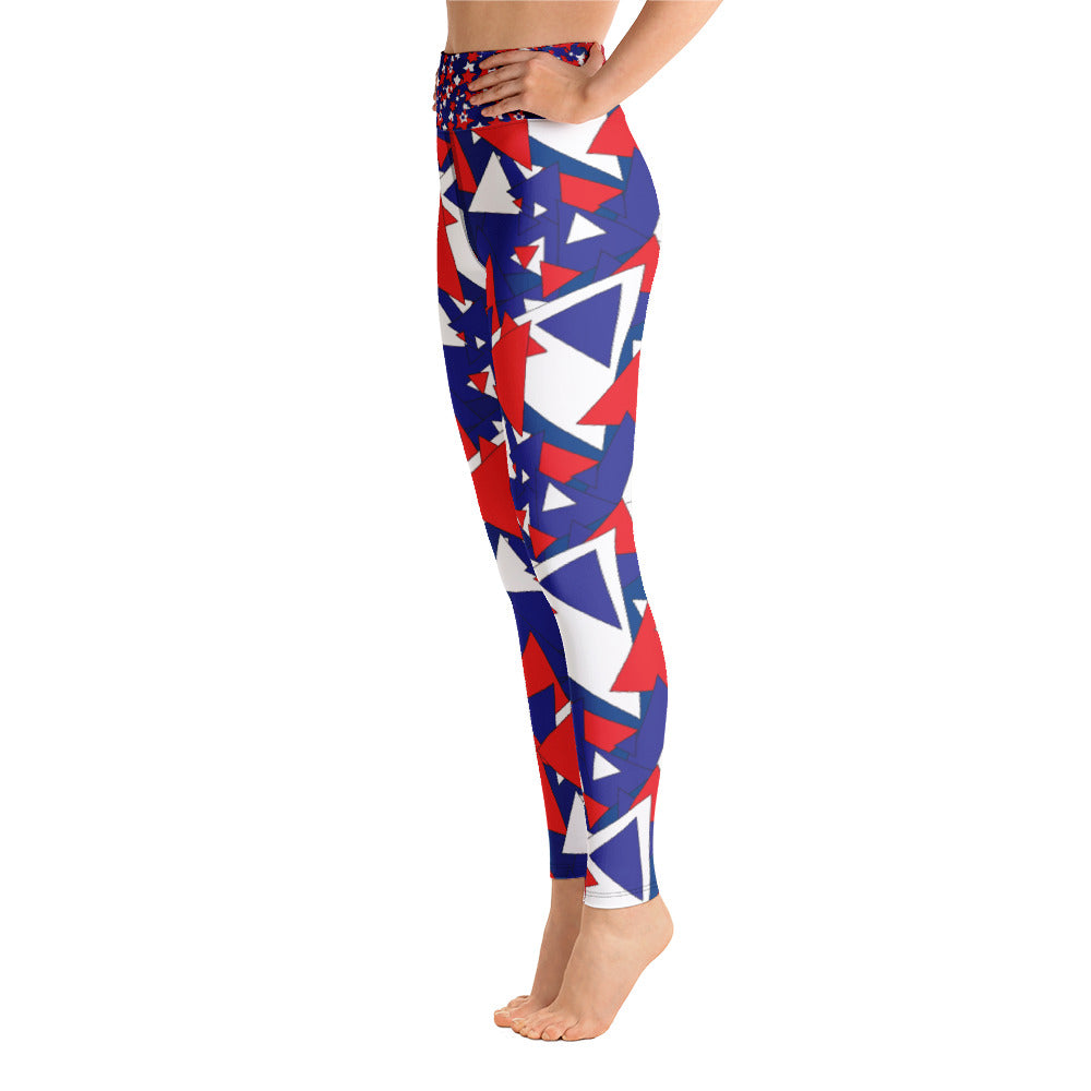 Purple Sky Patriot Print Yoga Leggings