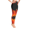 Purple Sky Black Orange Floral Print Yoga Leggings