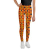 Purple Sky Orange Yellow Floral Print Youth Leggings