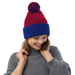 Purple Sky Pom-Pom Beanie