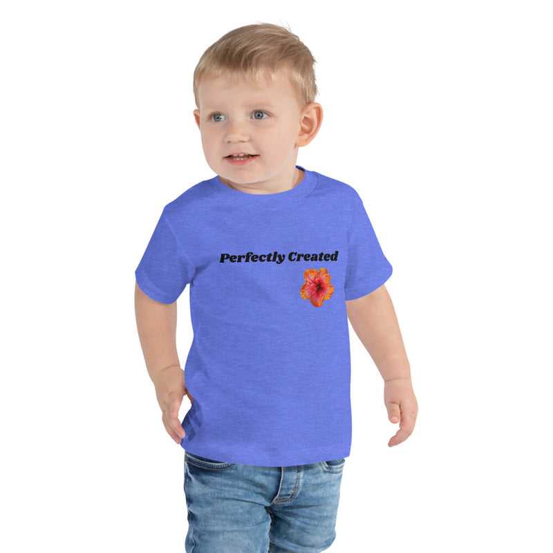 Purple Sky Red Orange Flower Toddler Short Sleeve Tee