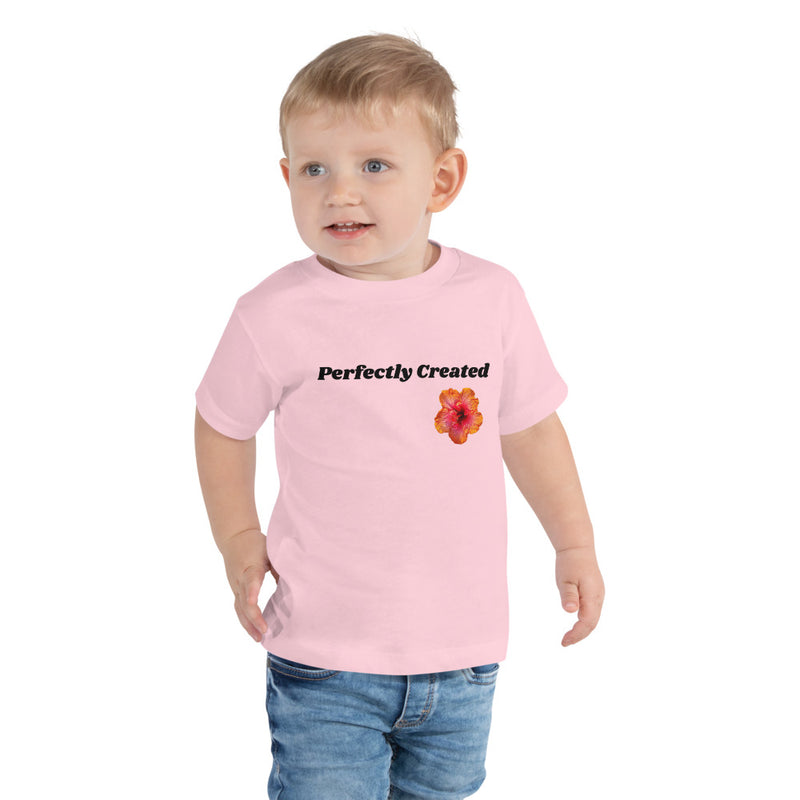 Purple Sky Red Orange Flower Toddler Short Sleeve Tee