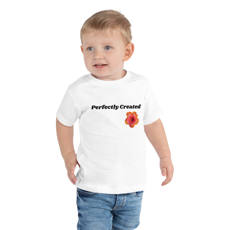 Purple Sky Red Orange Flower Toddler Short Sleeve Tee