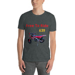 Purple Sky Motorcycle Print Short Sleeve Tee