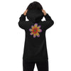 Purple Sky Flower Print Unisex Fleece Hoodie