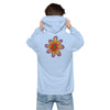 Purple Sky Flower Print Unisex Fleece Hoodie