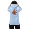 Purple Sky Flower Print Unisex Fleece Hoodie