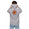 Purple Sky Flower Print Unisex Fleece Hoodie