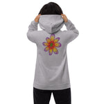 Purple Sky Flower Print Unisex Fleece Hoodie