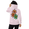 Purple Sky Floral Print Unisex Fleece Hoodie