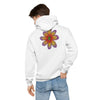 Purple Sky Flower Print Unisex Fleece Hoodie