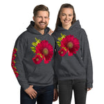 Purple Sky Red Floral Print Unisex Hoodie