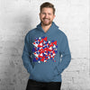 Purple Sky Patriotic Print Unisex Hoodie