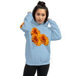 Purple Sky Orange Floral Print Unisex Hoodie