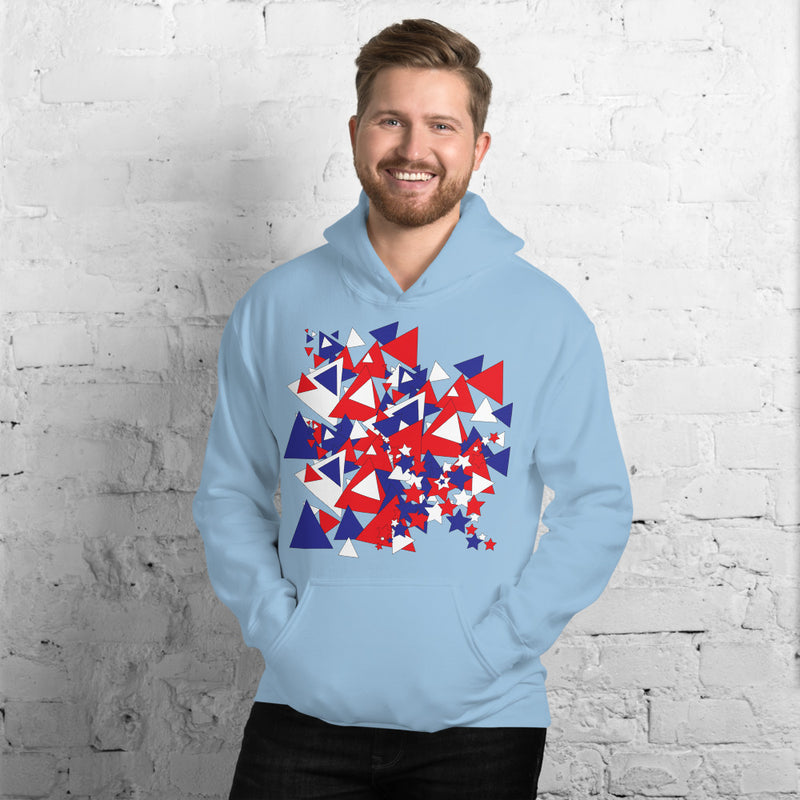 Purple Sky Patriotic Print Unisex Hoodie