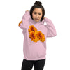 Purple Sky Orange Floral Print Unisex Hoodie