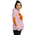 Purple Sky Orange Floral Print Unisex Hoodie